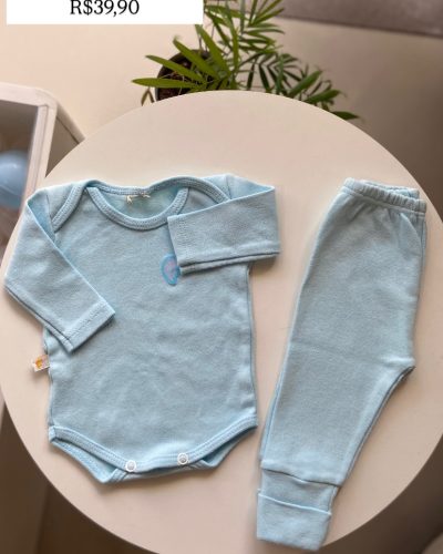 Conjunto Body + Calça Azul Tamanho RN