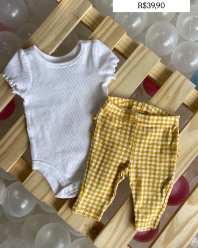 Conjunto Body + Calça Carter's Tamanho RN