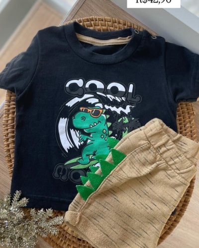 Conjunto Dino Tamanho 3 6 meses