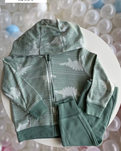 Conjunto Dino Verde Carter's Tamanho 69 meses