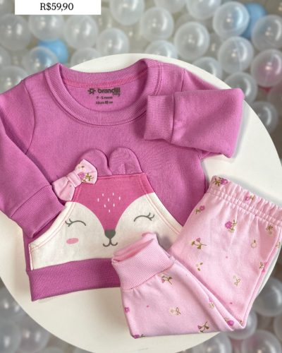 Conjunto Moletom Brandili Tamanho 3 meses