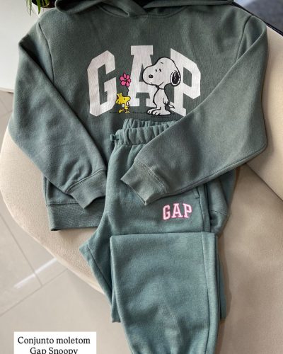 Conjunto Moletom GAP Snoopy Tamanho 10