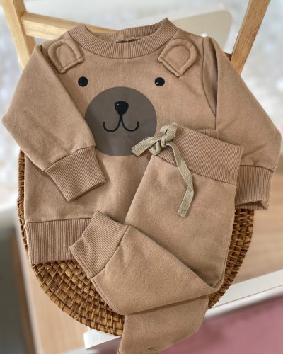 Conjunto Moletom Ursinho Marrom Tamanho 3 6 meses