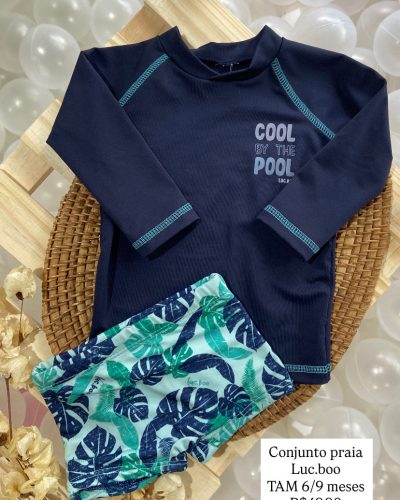 Conjunto Praia Luc.boo Tamanho 6-9 meses