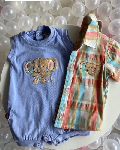 Conjunto Romper + Camisa Tamanho 3 6 meses