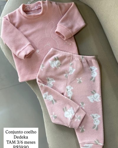 Conjunto coelho Dedeka Tamanho 3 6 meses