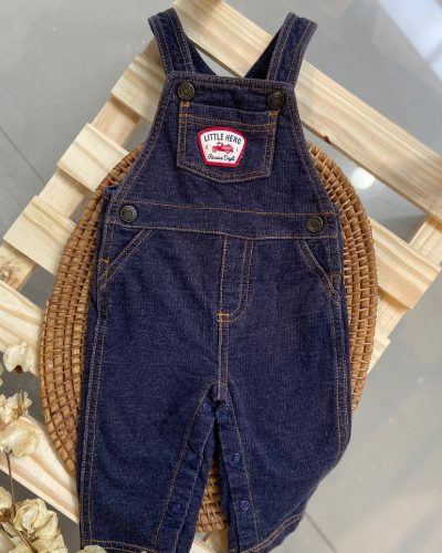 Jardineira Imita Jeans Carter's Tamanho 6 meses