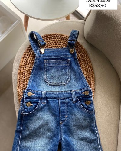 Jardineira jeans Milon Tamanho 4 anos