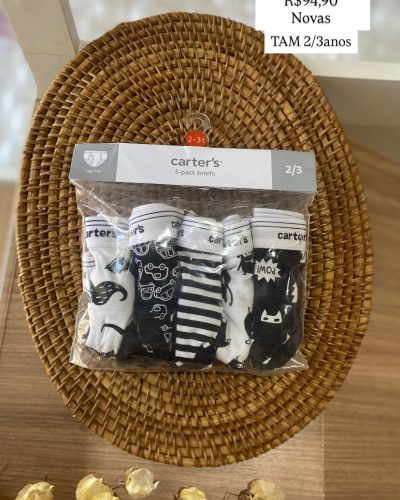 Kit 5 Cuecas Carter's Tamanho 2-3 Novas