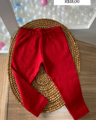 Legging vermelha Tamanho 1 ano