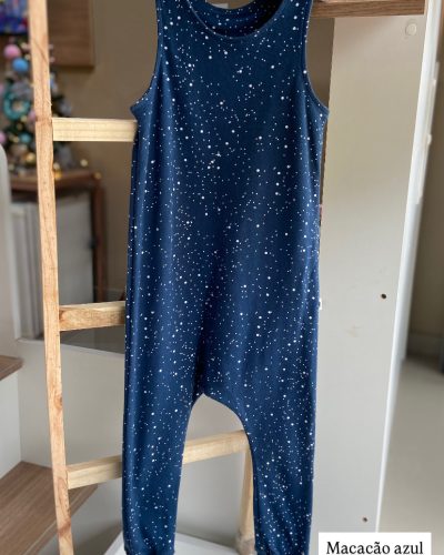 Macacão Azul Mini Malista Tamanho 3 4