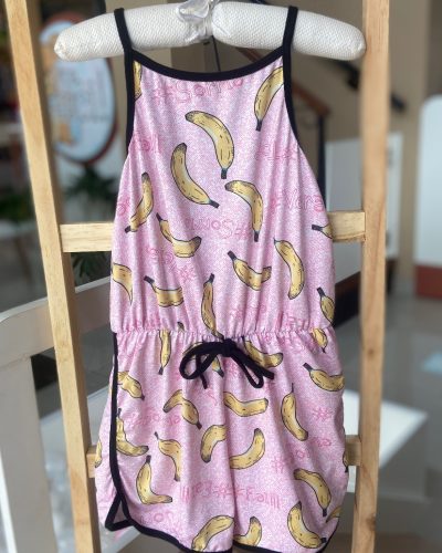 Macacão Rosa Banana Tamanho 4