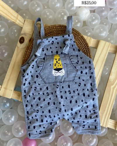 Macacão curto Tigre Tamanho 1 ano