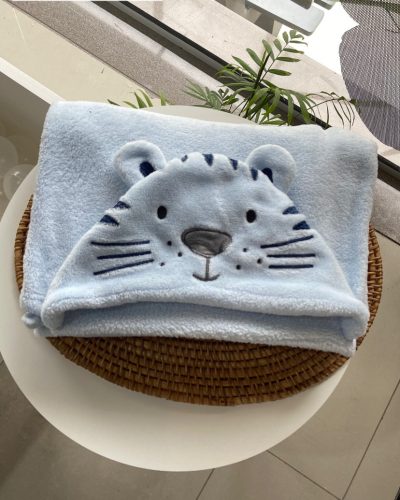 Manta com Capuz Tigre Azul