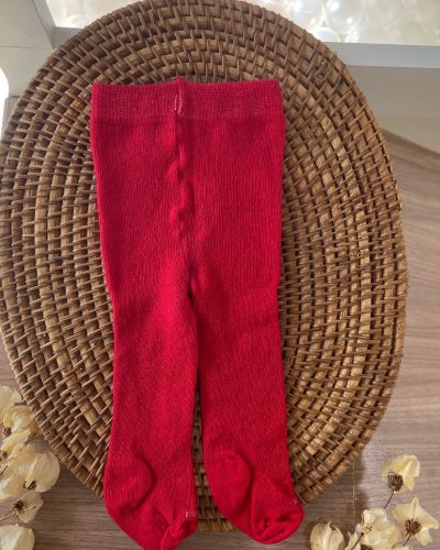 Meia Calça Vermelha Tamanho 3-6 meses