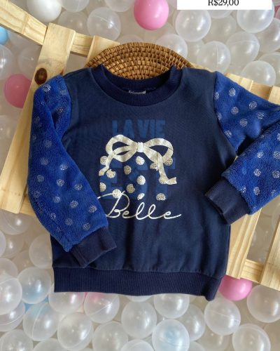 Moletom Azul Marinho Quimby Tamanho 4