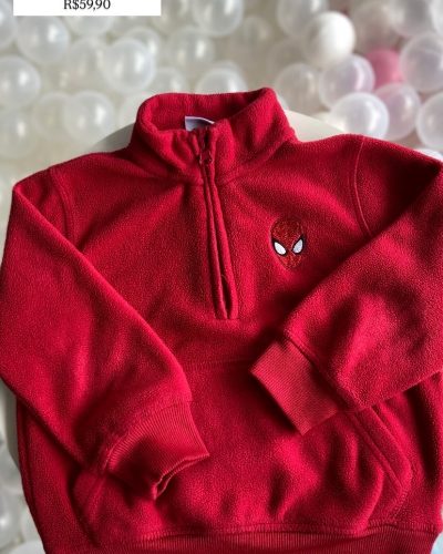 Moletom Fleece Homem Aranha Marvel Tamanho 2