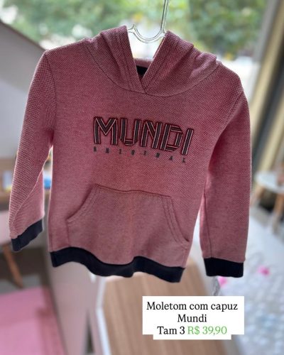 Moletom com Capuz Mundi Tamanho 3