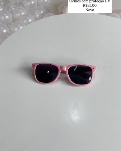 Óculos Proteção UV rosa Novo