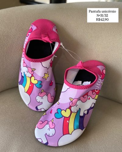 Pantufa Unicórnio Tamanho 31 32