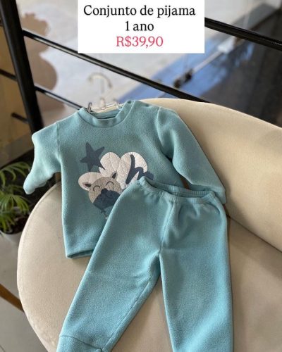Pijama Azul Urso Tamanho 1