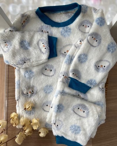 Pijama Plush Pinguim Tamanho 2-3