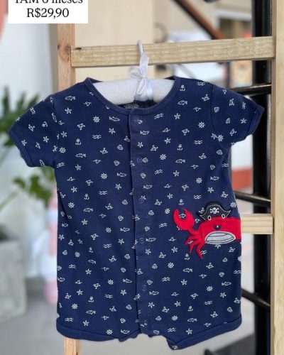 Romper Azul Carter's Tamanho 6 meses