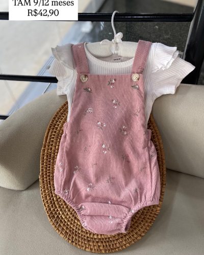 Romper + Blusa 2 Peças Tamanho 9 12 meses