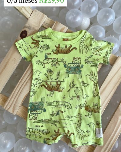 Romper Up Baby Safari Tamanho 0 3 meses