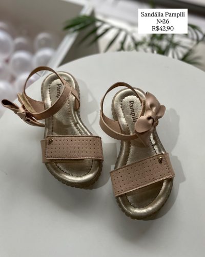 Sandália Dourada Pampili Tamanho 26
