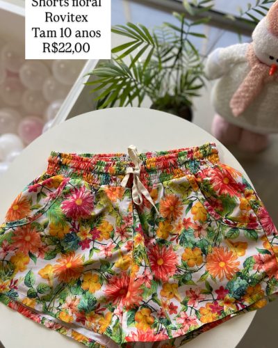 Short Floral Rovitex Tamanho 10