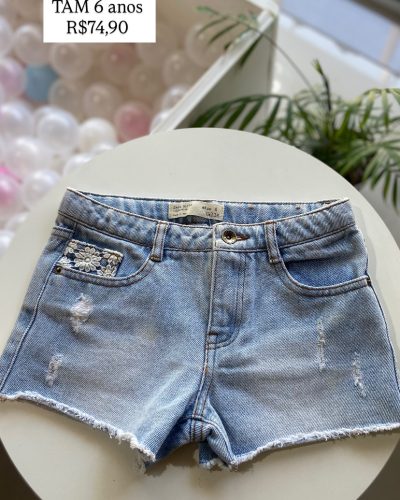 Short Jeans Zara Renda Tamanho 6