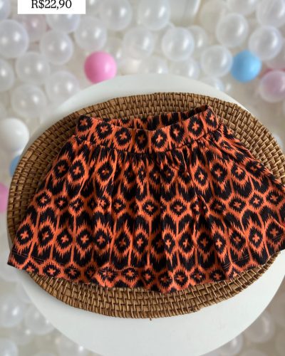 Short Saia Estampada Tamanho 3