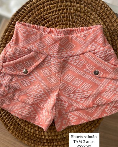 Short Salmão Tamanho 2