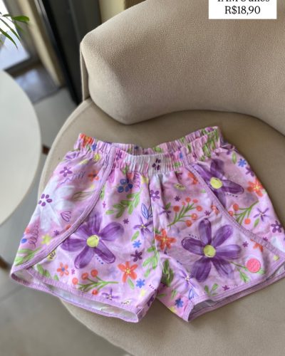 Short Tactel Elian Flores Tamanho 8
