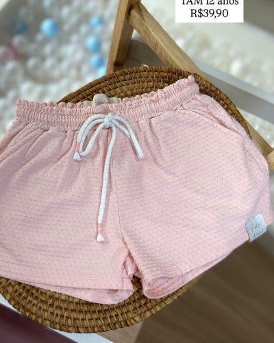 Shorts rosa Polo wear Tamanho 12 anos