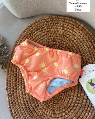 Tapa Fralda Praia Com Proteção UV 50+ Tamanho 6 9 meses Nova