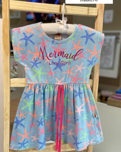 Vestido Azul Estrelas Livy Tamanho 2