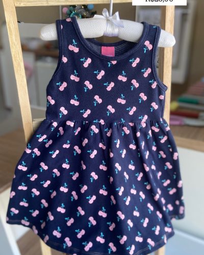 Vestido Cereja Kamylus Tamanho 2