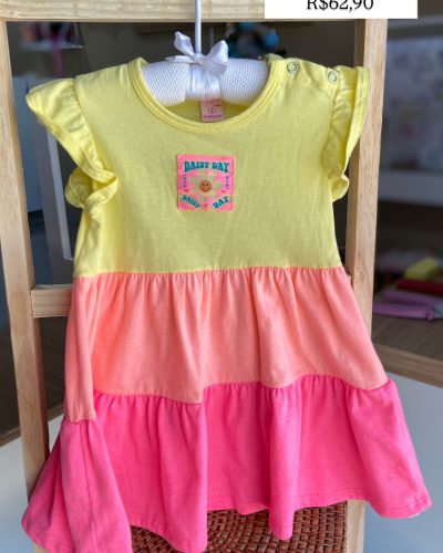 Vestido Colorido Momi Tamanho 12 18 meses
