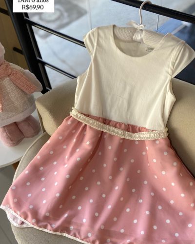 Vestido Festa Bolinhas Alakazoo Tamanho 6
