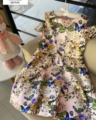 Vestido Festa Florido Paola Bimbi Tamanho 6