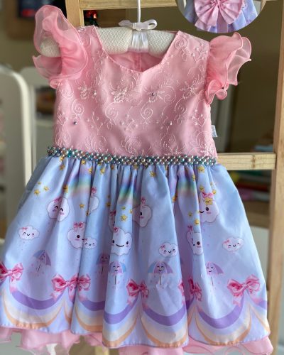 Vestido Festa Nuvens Tamanho 1