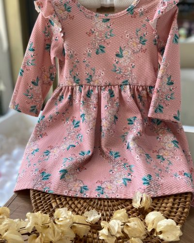 Vestido Florido Baby Club Rosa Tamanho 1