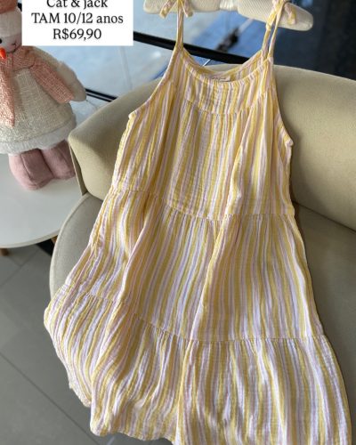 Vestido Listrado Cat & Jack Tamanho 10 12