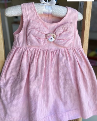 Vestido Rosa Pituchinhos Tamanho 12 18 meses