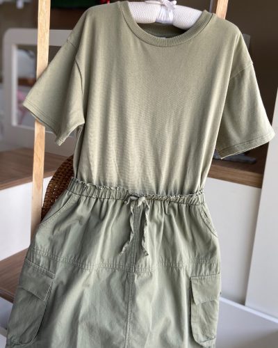Vestido Verde Militar Zara Tamanho 9