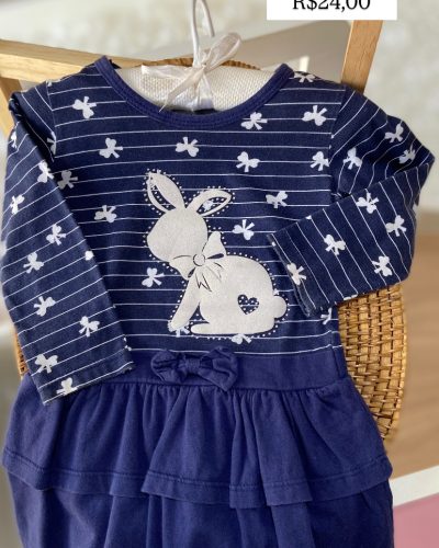 Vestido azul Tamanho 1 ano