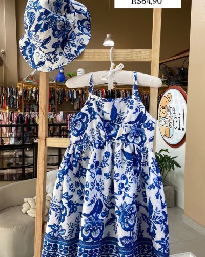 Vestido+ chapeu Tamanho 2 3 anos