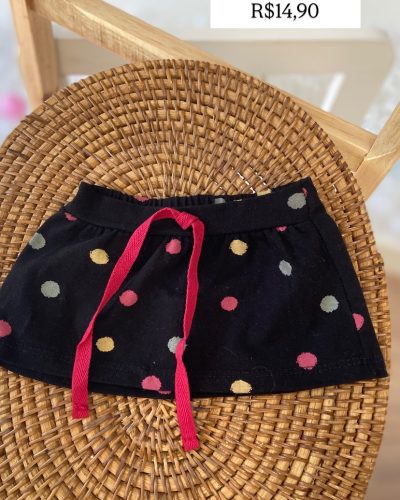 saia preta Tamanho 0 3 meses